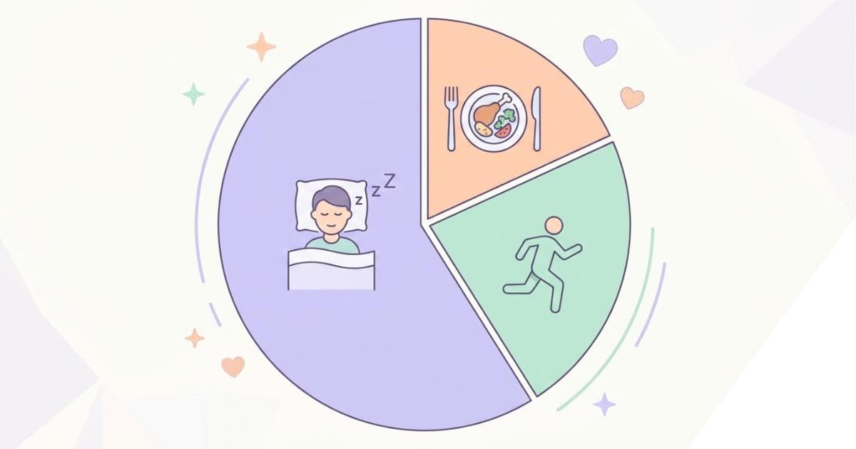 Infographic met de drie componenten van je dagelijkse calorieverbranding: BMR, TEF en activiteit